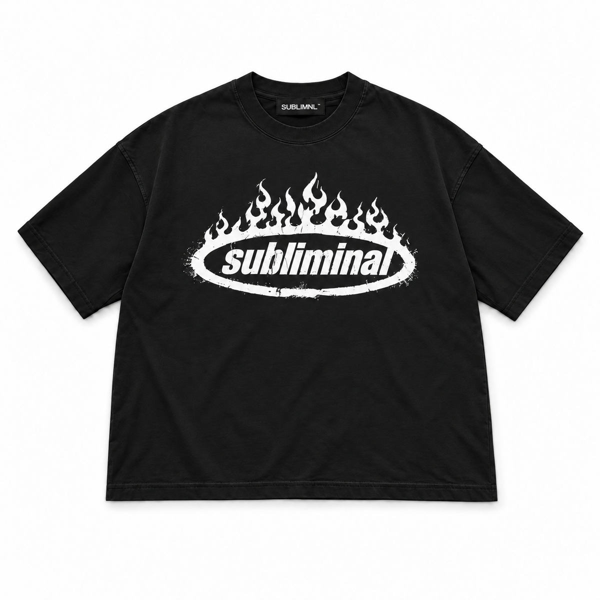 Black — SUBLIMINAL Tee, front view