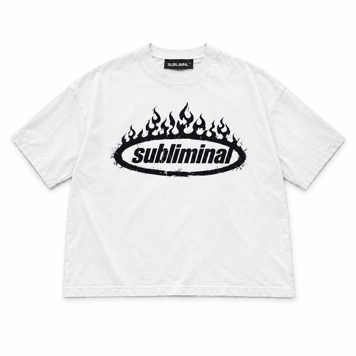 White — SUBLIMINAL Tee, front view